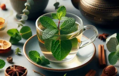 Infusión de menta para resfriado