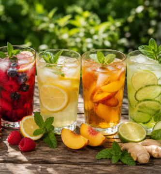 Variedad de infusiones frías refrescantes e hidratantes para todos los gustos