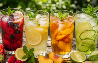 Variedad de infusiones frías refrescantes e hidratantes para todos los gustos
