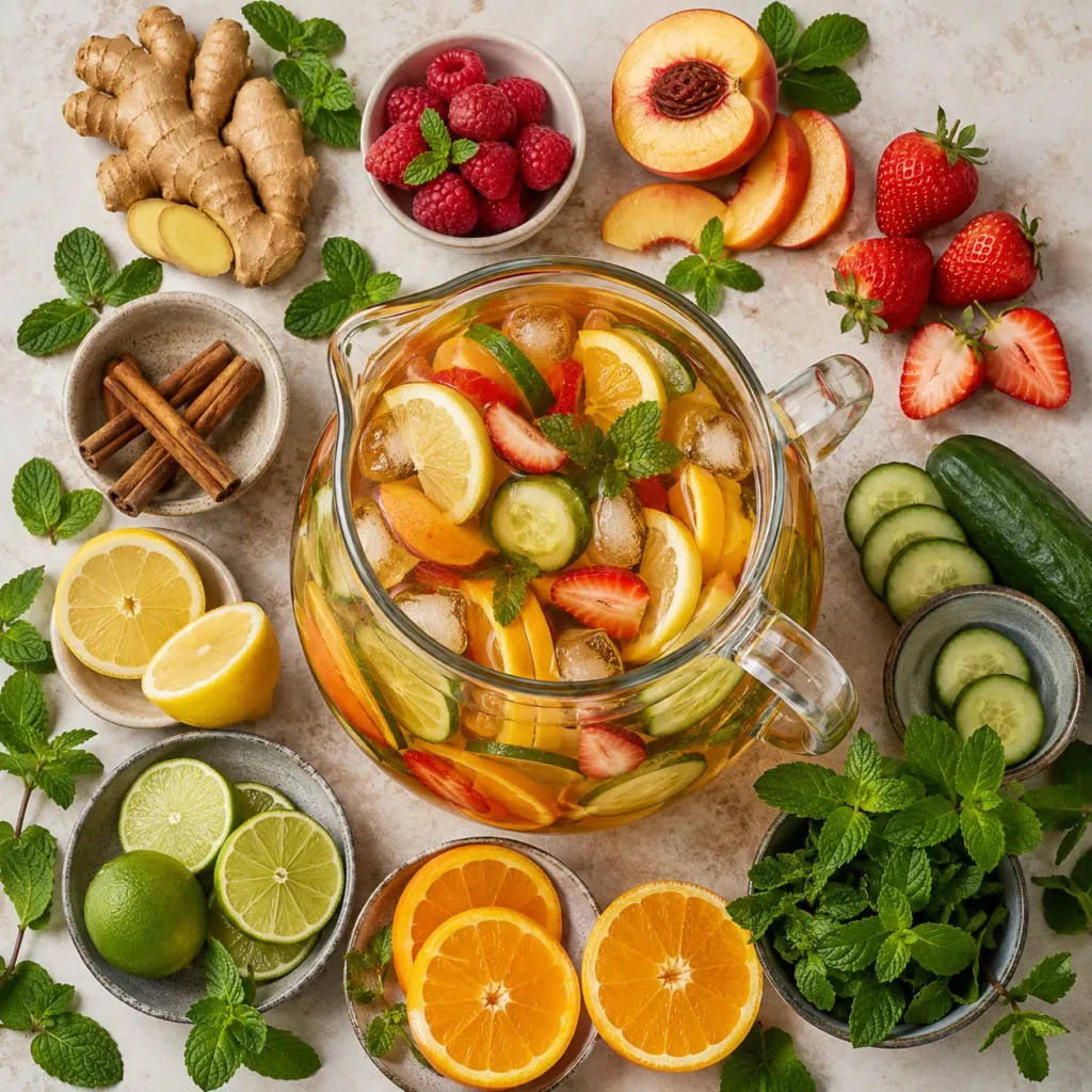 Ingredientes para preparar infusiones frías
