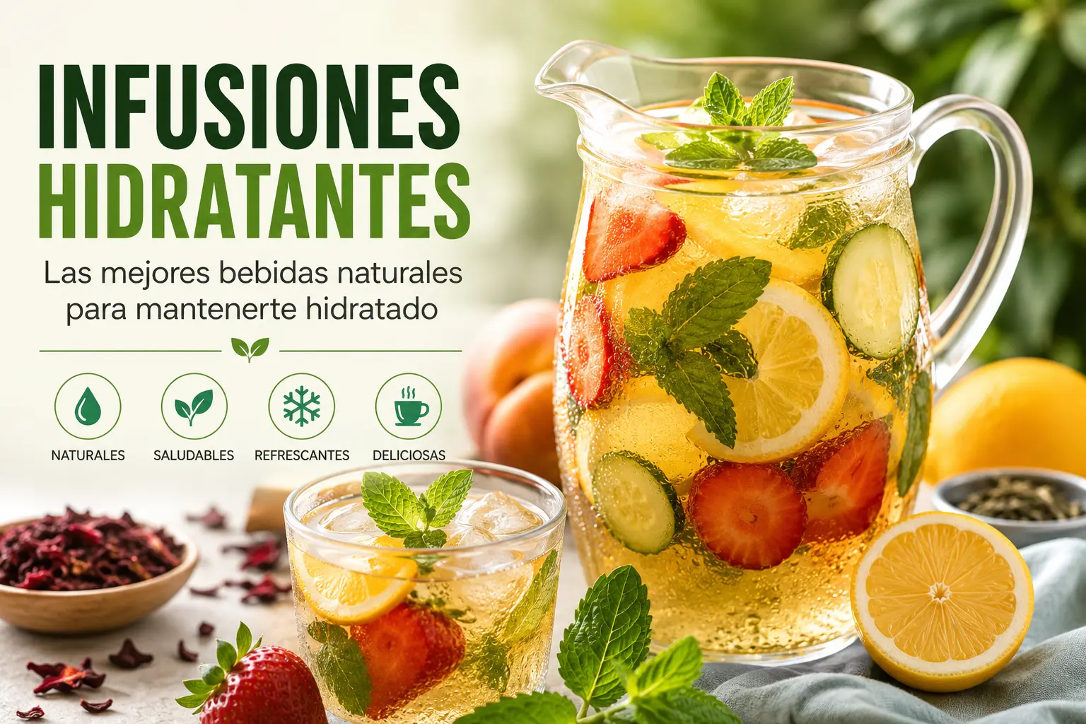 Infusiones hidratantes: las mejores bebidas naturales para mantenerte hidratado en verano