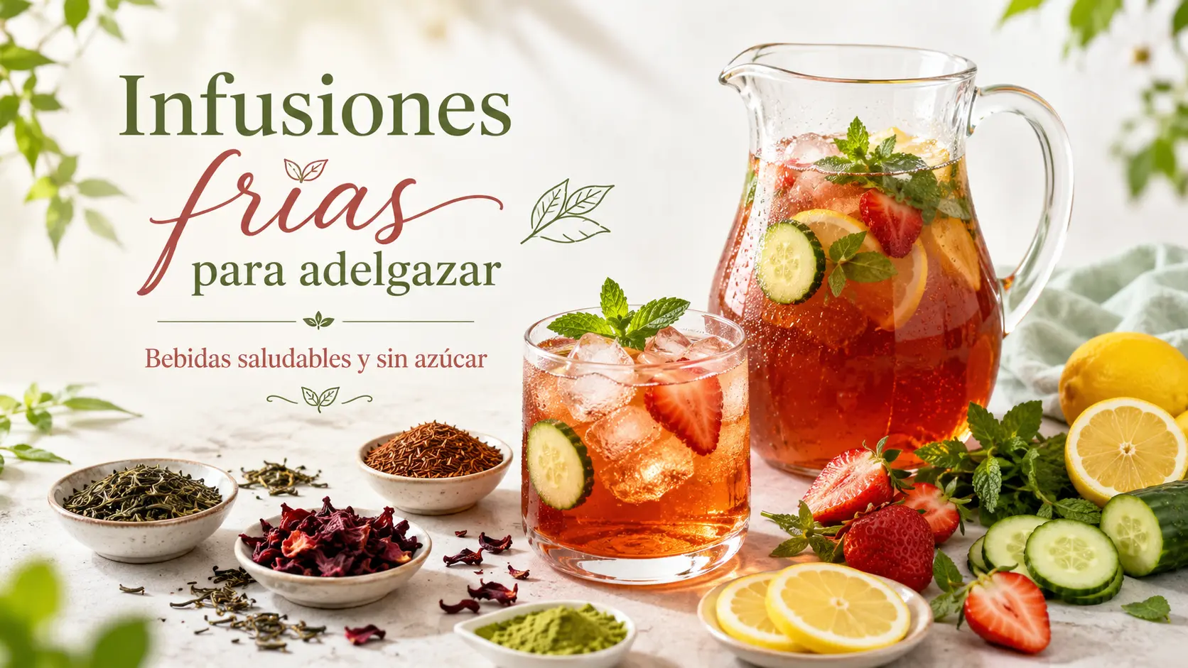 Infusiones frías para adelgazar: las mejores opciones para cuidar tu peso este verano